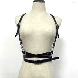 Belts Punk Harajuku O-Ring Garters Faux Leather Body Bondage Cage Sculpting Harness Waist Belt Straps Suspenders