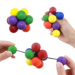 10PCS Decompression Toy Adults Anti-stress Squeeze Toy Atomic Fidget Ball Children Sensory Stress Relief Toys Hand Exercises Massage Balls Autism Gifts