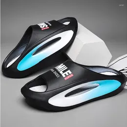 Slippers Summer Men Fade Color Soft EVA Sole Bathroom Men's Sandal Thick Bottom Platform Slides Male Beach Shoes