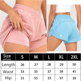 LL-0160 Womens Yoga Outfits High Waist Shorts Exercise Short Pants Fitness Wear Girls Gym Running Elastic Adult Sportswear Fast Dry Drawstring Lined aritzia 8835ess