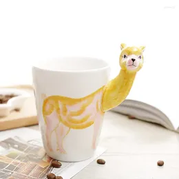 Mugs 3D Three-dimensional Animal Cup Pure Hand-painted Ceramic Water Cute Cartoon Mug Coffee Pig Shaped Gift
