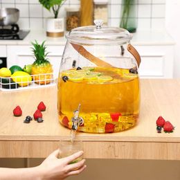 Water Bottles Beverage Dispenser Container With Spigot And Handle Leakproof Iced Juice Lemonade Drink Dispensers For Parties