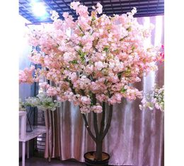 160 heads silk cherry blossom silk artificial flower bouquet artificial cherry blossom tree for home decor for DIY wedding decor6606024