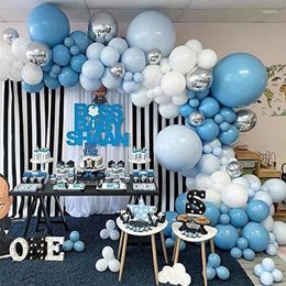 Party Decoration Balloon Arch Kit For Baby Shower Boy Set Birthday Blue White Anniversaire Garland