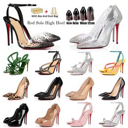 Women High Heels Designer Sandals Black Nude Red Pumps Leopard Womens Ladies Stiletto Peep-toes Pointy Slingback Luxury Heel Sandale Loafers shoes With Box