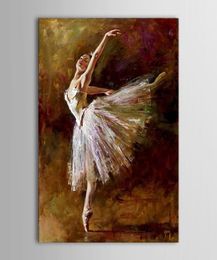 Unframed Oil Painting Handmade Hand Painted Modern Abstract Beautiful Sexy Ballerina Girl Dance Canvas Picture4838833