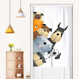 Window Treatments# Cute cartoon door curtains peep proof partition curtains no bedroom fabric half curtains kitchen custom hanging curtains Y240517