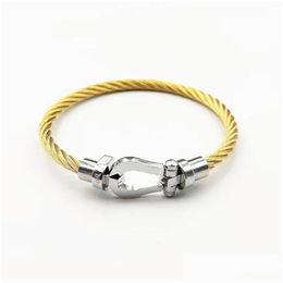 Chain 2023 Bracelet Stainless Steel Mens Women Horseshoe Magnet Buckle Korean Drop Delivery Jewellery Bracelets Otud9