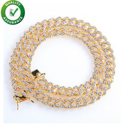 Iced out chains designer necklace hip hop jewelry mens luxury gold style charms bling diamond cuban link fashion wedding accessories6694917