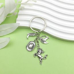 Keychains 1pc Alloy Western Cowboy Keychain Boots Hat Horse Key Ring Men's And Women's Jewelry Gifts