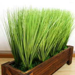 Decorative Flowers 60cm Artificial Onion Grass Plastic Leave Simulation Leaf Home Decor Arrang Lawn Engineer Plants Christmas Decoration