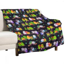 Blankets Lovebird - Dark Throw Blanket Multi-Purpose Fluffy Flannels For Bed