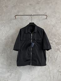 2024 US size men t shirts polos blouse leisure brand short shirt ClassicAdjustable hem width Imported high-quality nylon tooling EUR SIZE Summer jackets