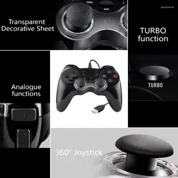 Game Controllers Corded Vibrating Handle USB Gamepad Controller Joysticks Double Vibration For PC/PC360 Computer 95AF
