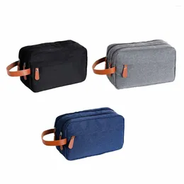 Storage Bags Men Wash Bag Gym El Fashion Universal Travel Zipper Toiletry Holder Carrying Container Handbags Black
