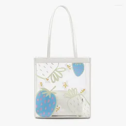 Shoulder Bags 2024 Creative Design Transparent PVC Handbag Classic Texture Chic Daisy Flower Clutch Totes PU Bag Composite Set
