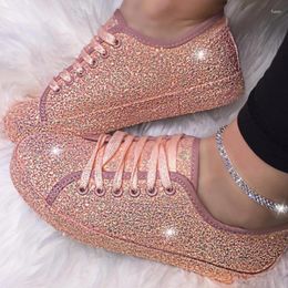 Casual Shoes Sequin Women's Sports Vulcanised Thick Soled Large 35-43 In Spring And Autumn
