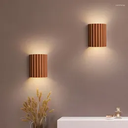 Wall Lamps Nordic Resin LED Lamp Modern Bedroom Bedside Light Corridor Aisle Staircase Living Room Background Decorative