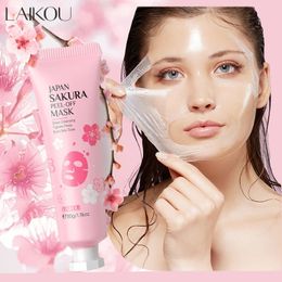 Sakura Peeling Face Mask Deep Cleansing Firming Brightening Blackhead Removed Tear Off Mask Skin Care 50g 240517