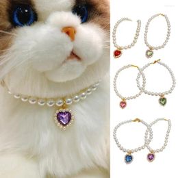 Dog Collars Pet Charm Necklace Long-lasting Adjustable Luxury Cat Small Puppy Supplies