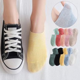 Women Socks 1/5 Pairs Solid Low Cut Simple & Breathable Lnvisible Women's Stockings Hosiery