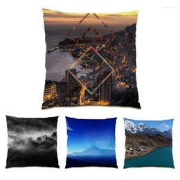 Pillow Comfortable Sofa Decorative Cover Polyester Linen Home Decoration Sofas For Living Room Colourful Pillowcase Velvet E0815