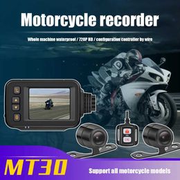 Sports Action Video Cameras Motorcycle DVR driving recorder 1080P full HD front and rear view waterproof motorcycle DVR driving recorder J240514