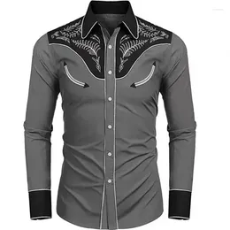 Men's Dress Shirts 2024 Tribal Ethnic Outdoor Casual Shirt Party Button Lapel Long Sleeve Soft And Comfortable Plus Size