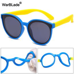 Warblade New Polarized Kids Sunglasses Vintage Children Sun Glases Silicone Flexible Boys Girls Baby Eyewear Gafas de Sol UV400 L2405