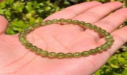 Beaded Strands Pc Natural Peridot Bracelet Round Beads Crystal Healing Stone Fashion Jewellery Gift For WomenBeaded6524347