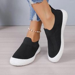Casual Shoes Platform Mesh For Women Sneakers Spring Knitted Breathable Women's -selling Slip-on Walking