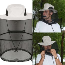 New New Outdoor Women Men Cap Anti Bug Bee Mosquito Hat Head Net Sun Protection