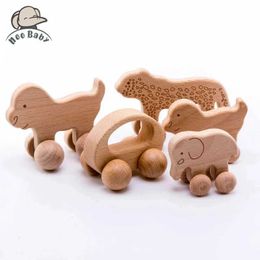 Other Toys Baby wooden childrens building blocks free of bisphenol A organic beech animal shaped baby toy car Montessori toy brain game handmade gifts