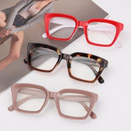 Sunglasses Fashion Square Reading Glasses For Men Women Large Frame Presbyopia Eyeglasses High-definition Eyewear Diopter 1.0- 4.0
