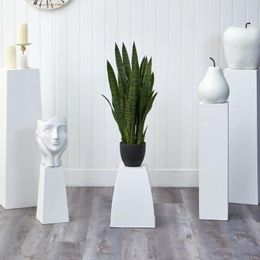 Decorative Flowers 3 Foot Artificial Sansevieria Snake Plant With 15 Litre Home Office Decoration Pack 2-