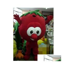 Mascot High Quality Vegetable Tomato Costumes Halloween Fancy Party Dress Cartoon Character Carnival Xmas Easter Advertising Birthda Dh7Jh