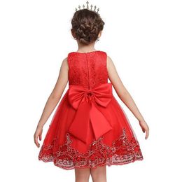 Girl's Dresses Girls summer Floral Princess Dress Children lace Sequins Tutu Dresses For Girl Birthday Party Clothing Kids Sleevess Custome