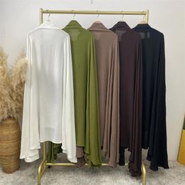 Ethnic Clothing Khimar Eid Prayer Overhead Long Hijab Niqab Solid Colour Gown Islam Women Ramadan Muslim Abaya Dress Nikab Headscarf Dubai