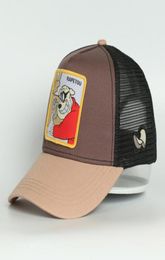 Bones De Beisebol 5 Panel Grey Cotton RAP1 Cartoon Caps Black Embroidered Hip Hop Trucker Mesh Hat60808419418311