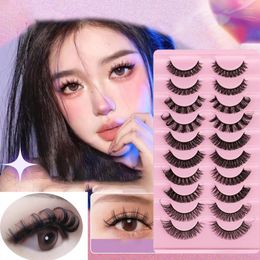 False Eyelashes 10 Pairs Of Russian Curled Are Selling With Multi-layer Styles And Full DD Curves. European American F
