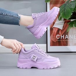 Casual Shoes Women Colourful Female Spring Platform Fashion High Quality Comfortable Outdoor Vulcanised Lace-Up Sneaker