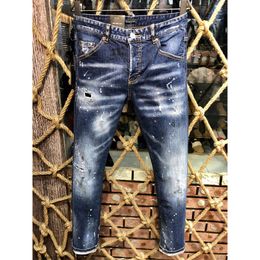 Men's Jeans Mens Luxury Designer Skinny Ripped Cool Guy Causal Hole Denim Fashion Brand Fit Men Washed Pants 6138 dsquares dsqureditys 2 dsquards 0H8M