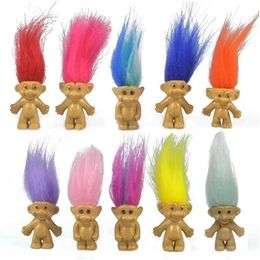 Other Toys 5 mini troll dolls animated action characters Colourful hair family member model series childrens toys childrens gifts nostalgia s245176320