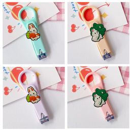 Other Arts And Crafts White Rabbit Cartoon Nail Clippers Stainless Steel Folding Creative Childrens Small For Child Durability Strong Otxyl