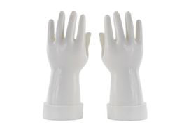 2Pcs White Female Mannequin Hand Jewellery Nail Showcase Watch Ring Bracelet Gloves Women Left Right Stand Display Mannequin Hands 28002932