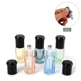 Storage Bottles 3ml Empty Mini Glass Roll On For Essential Oils Refillable Perfume Bottle Deodorant Containers
