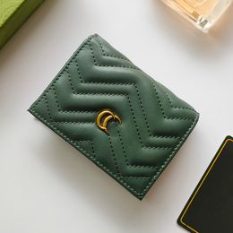 Designer Wallet Card Holder Marmont Cardholder Coin Purse Mini Bag High Quality Genuine Leather Interior Zipper Pocket Card Holders Wallets Designers Woman