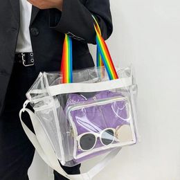 Shoulder Bags Transparent Messenger Bag Fashion PVC Jelly Laser Crossbody Candy Colour Simple Shopping Women