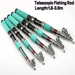 Boat Fishing Rods GHOTA portable mini telescopic fishing rod portable travel fishing rod 1.8/2.1/2.4/2.7/3.0/3.6M outdoor fishing rodL2405