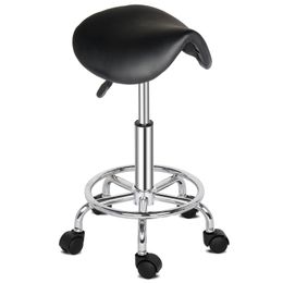 Saddle Stool Ha Ha Feet Rotation Bar Stool Black